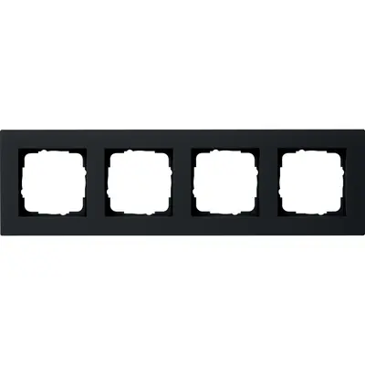 Gira Abdeckrahmen 4-fach E2 flach schwarz matt (0214095)