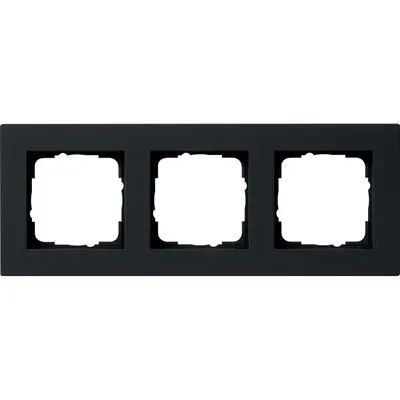 Gira Abdeckrahmen 3-fach E2 flach schwarz matt (0213095)
