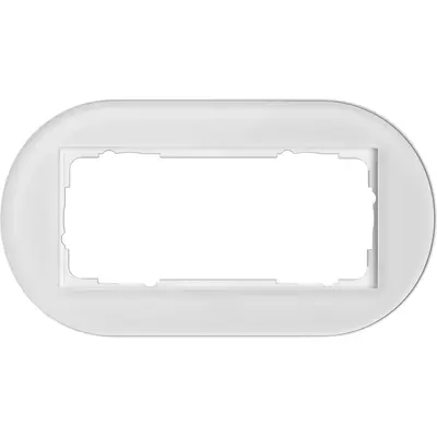 Gira 2-fach Abdeckrahmen ohne Mittelsteg Studio Glas weiß (1002130)