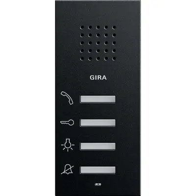 Gira Wohnungsstation Audio Aufputz System 55 Schwarz matt (1250005)