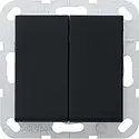Gira Tastschalter gerade stehender Wippe Serienschalter System 55 schwarz matt (2860005)