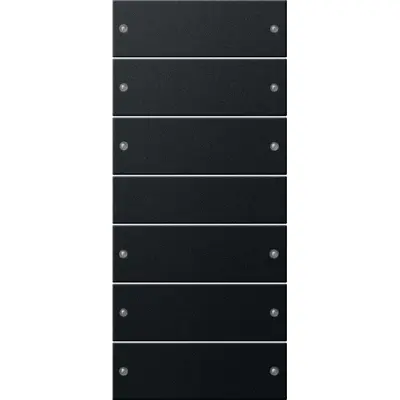 Gira wippenset 6-fach (3+3) System 55 Schwarz m(lack.) (2186005)
