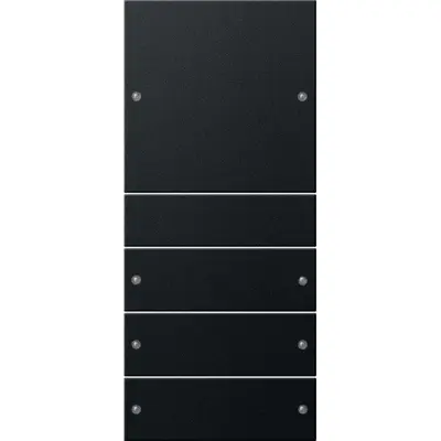 Gira wippenset 4-fach (1+3) System 55 Schwarz m(lack.) (2184005)