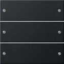 Gira wippenset 3-fach System 55 Schwarz m(lack.) (2183005)