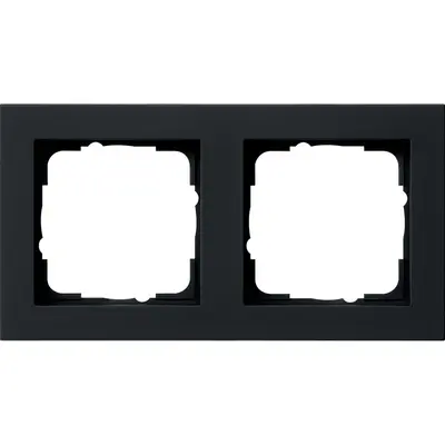 Gira Abdeckrahmen 2fach E2 schwarz matt (021209)