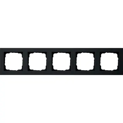 Gira Abdeckrahmen 5fach E2 schwarz matt (021509)