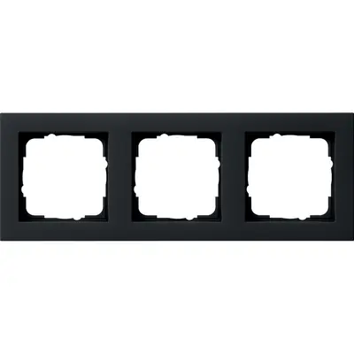 Gira Abdeckrahmen 3fach E2 schwarz matt (021309)