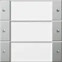 Gira Wippenset 3-fach mit Beschriftungsfeld System 55 edelstahl (2133600)