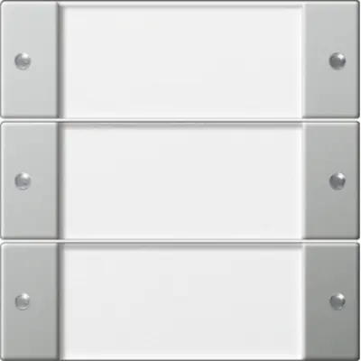 Gira Wippenset 3-fach mit Beschriftungsfeld System 55 edelstahl (2133600)