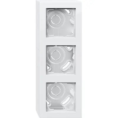 Gira Aufputz-gehäuse mit Abdeckrahmen 3-fach E2 weiß glänzend (106329)