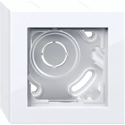 Gira aufputz-gehäuse mit Abdeckrahmen 1-fach E2 weiß glänzend (106129)