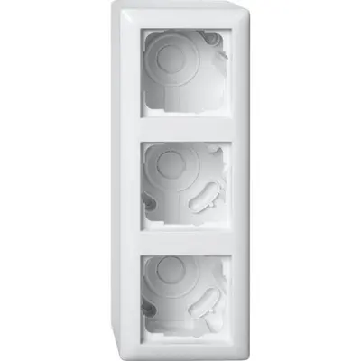 Gira Aufputz-Gehäuse mit Abdeckrahmen 3fach Standard 55 weiß glänzend (106303)