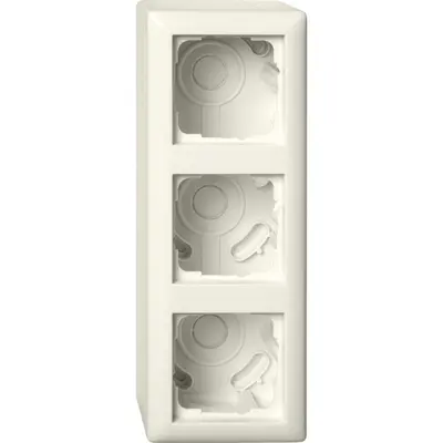 Gira aufputz-gehäuse mit Abdeckrahmen 3-fach Standard 55 creme glänzend (106301)
