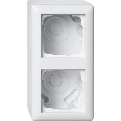 Gira Aufputz-Gehäuse mit Abdeckrahmen 2fach Standard 55 weiß glänzend (106203)