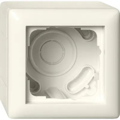 Gira Aufputz-Gehäuse mit Abdeckrahmen 1fach Standard 55 creme glänzend (106101)