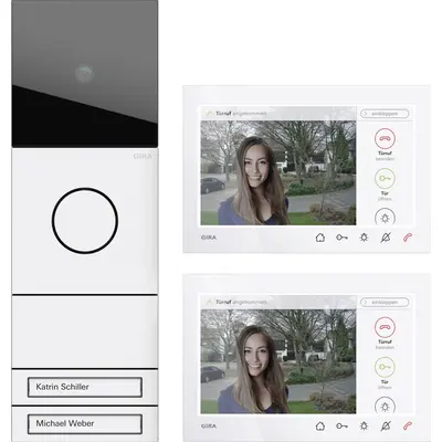 Gira ZFH-Paket Wohnungsstation Video AP 7 System 106 Verkehrsweiß(lack.) (2432902)