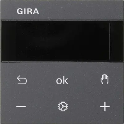 Gira System 3000 Thermostatknopf Display Bluetooth System 55 anthrazit matt (539428)