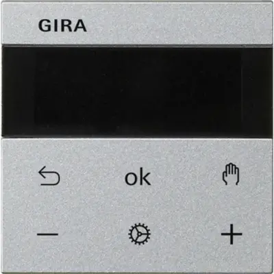 Gira System 3000 Thermostatknopf Display System 55 aluminium matt (539326)