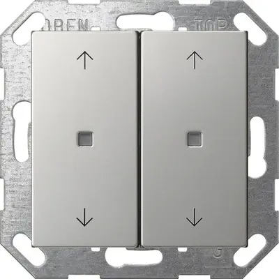 Gira KNX Taster Wippe 2-fach Pfeile System 55 Edelstahl (5174600)