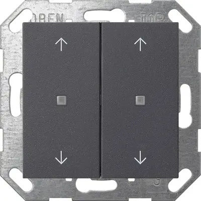Gira KNX Taster Wippe 2-fach Pfeile System 55 Anthrazit (517428)
