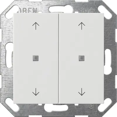 Gira KNX Taster Wippe 2-fach Pfeile System 55 Reinweiß m (517427)