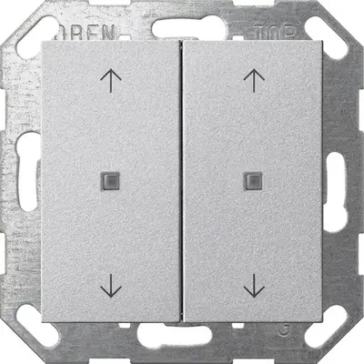 Gira KNX Taster Wippe 2-fach Pfeile System 55 F Alu (517426)