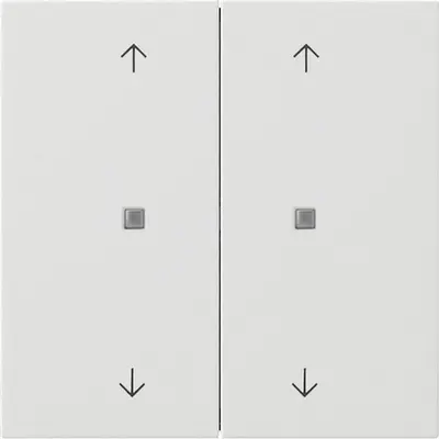 Gira KNX Taster Wippe 2-fach Pfeile Flächenschalter Reinweiß (5174112)