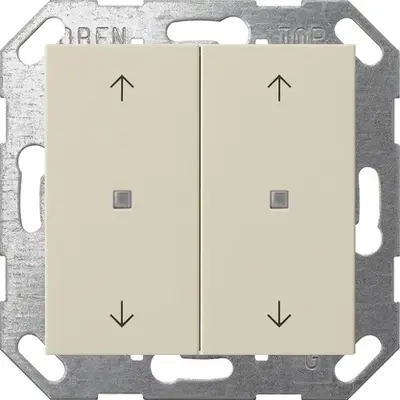 Gira KNX Taster Wippe 2-fach Pfeile System 55 Cremeweiß (517401)