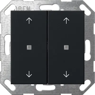 Gira KNX Taster Wippe 2-fach Pfeile System 55 Schwarz m (5174005)