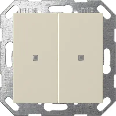 Gira KNX Taster Wippe 2-fach System 55 Cremeweiß (517301)