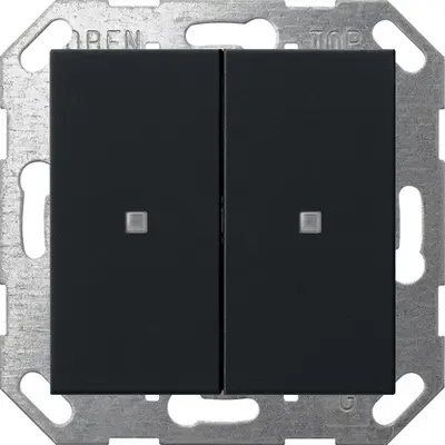 Gira KNX Taster Wippe 2-fach System 55 Schwarz m (5173005)