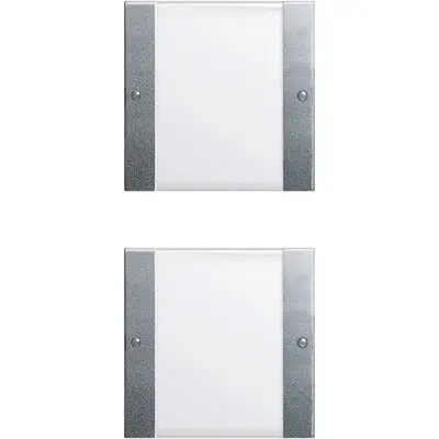 Gira wippenset 2-fach (1+1) BSF System 55 Klar/F Alu (213226)