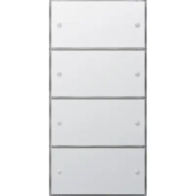 Gira KNX Tastsens.3 Komfort 4-fach (2+2) Flächenschalter Reinweiß (2035112)