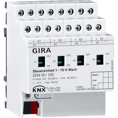 Gira steuereinheit 1 - 10 V 4-fach Hand KNX (222400)