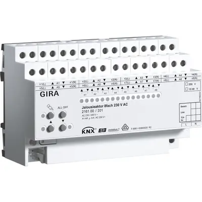 Gira 8-fach Jalousieaktor DRA KNX (216100)