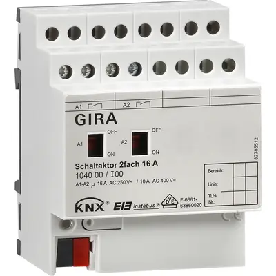 Gira Schaltaktor 2-fach 16A drahtlos KNX (104000)