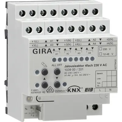 Gira Jalousieaktor 4V 230VAC DRA KNX (103900)