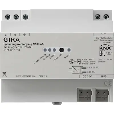 Gira spannungsvers. 1280 mA Drossel KNX REG (213800)