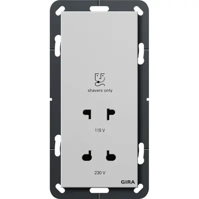 Gira Rasiersteckdose 115 - 230 V grau matt (2820015)