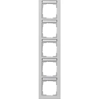 Gira Abdeckrahmen 5-fach vertikal Beschriftungsfeld E2 grau matt (111537)