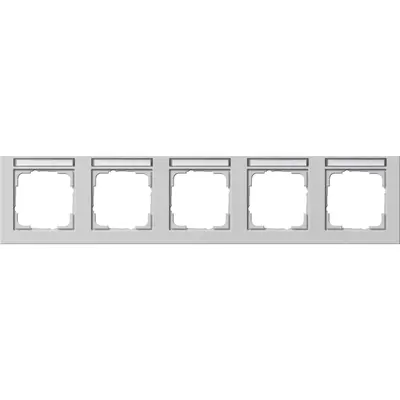 Gira Abdeckrahmen 5-fach horizontal Beschriftungsfeld E2 grau matt (109537)