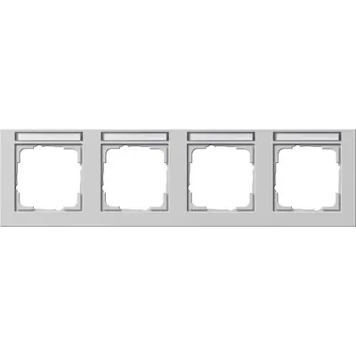 Gira Abdeckrahmen 4-fach horizontal Beschriftungsfeld E2 grau matt (109437)