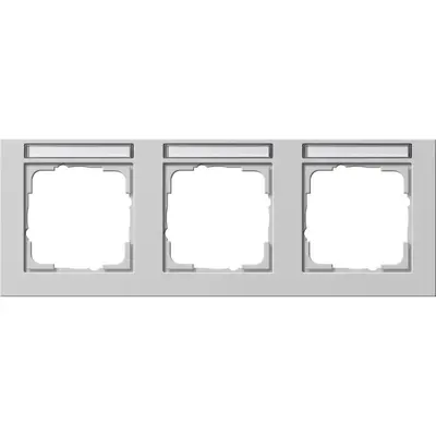 Gira Abdeckrahmen 3-fach horizontal Beschriftungsfeld E2 grau matt (109337)
