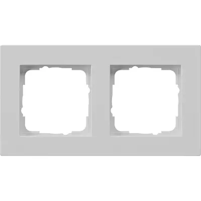 Gira Abdeckrahmen 2-fach E2 flach grau matt (0212375)