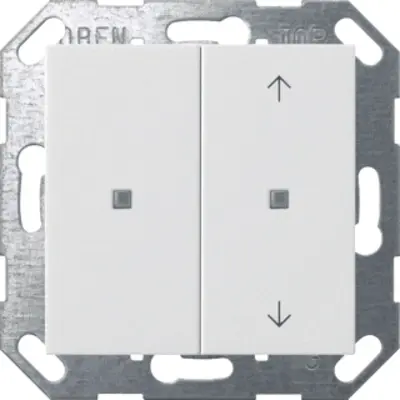 Gira KNX Taster 2-fach System 55 weiß glänzend (517503)