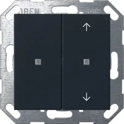 Gira KNX Taster 2fach System 55 schwarz matt (5175005)