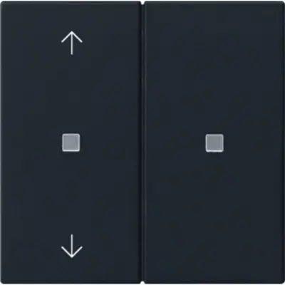 Gira KNX RF Bedienaufsatz 2-fach pfeilsymbole System 55 schwarz matt (5108005)