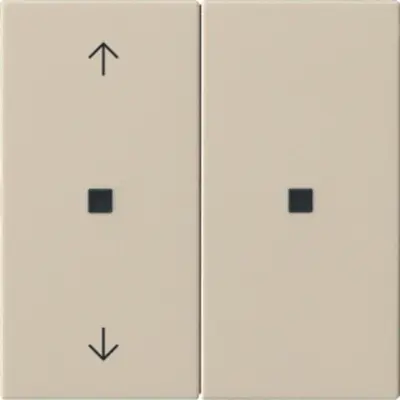 Gira KNX RF Bedienaufsatz 2-fach pfeilsymbole System 55 creme glänzend (510801)