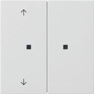 Gira KNX RF Bedienaufsatz 2-fach pfeilsymbole F100 weiß glänzend (5108112)