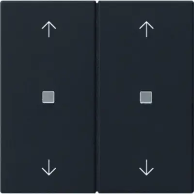 Gira 2-fach Ersatzwippe Kontrollfenster pfeilsymbole für System 3000 Bedienaufsatz System 55 schwarz matt (5386005)